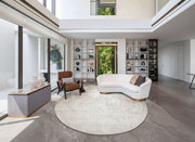 Serene Circle Bamboo Silk Area Rug