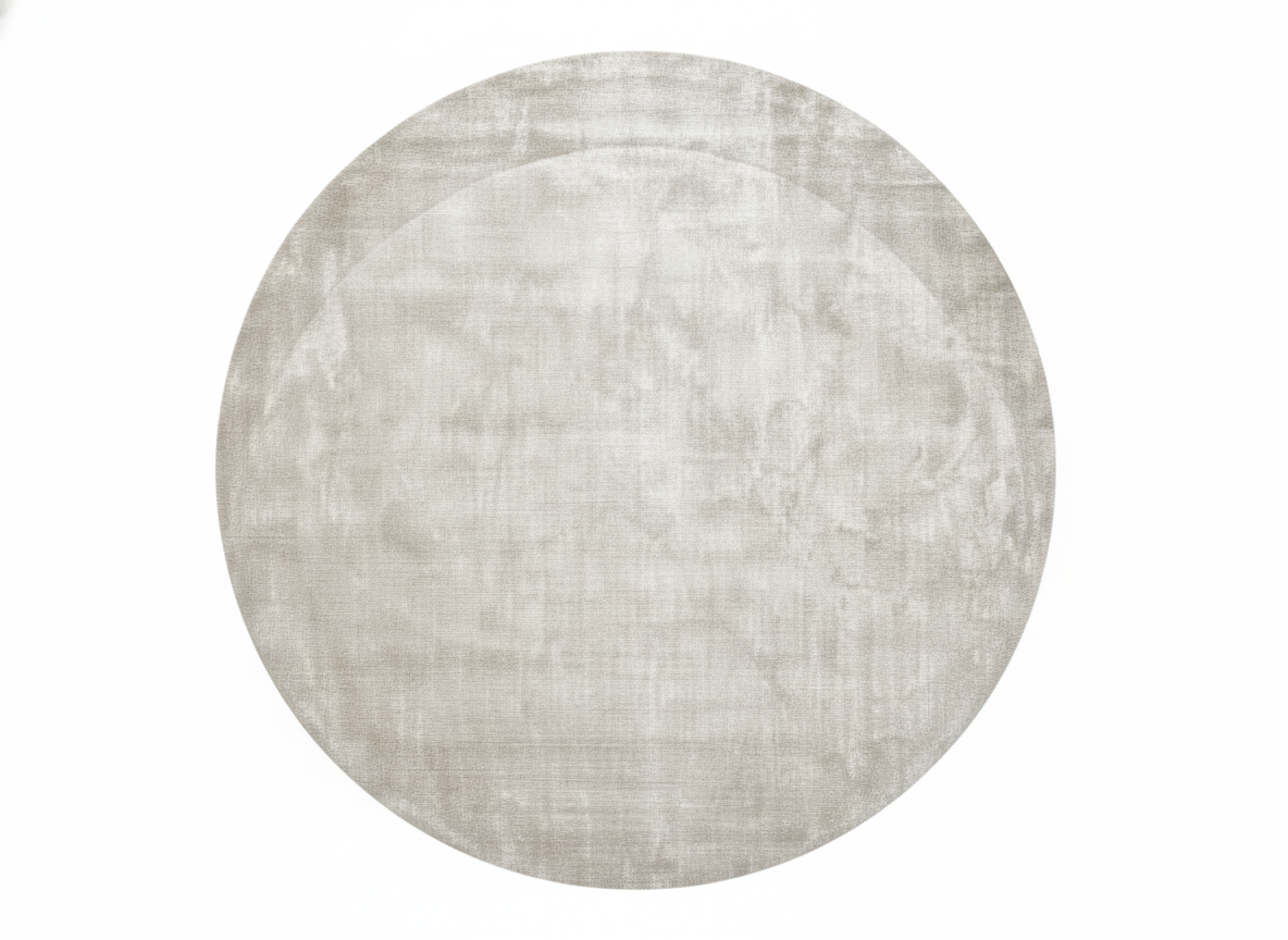 Serene Circle Bamboo Silk Area Rug