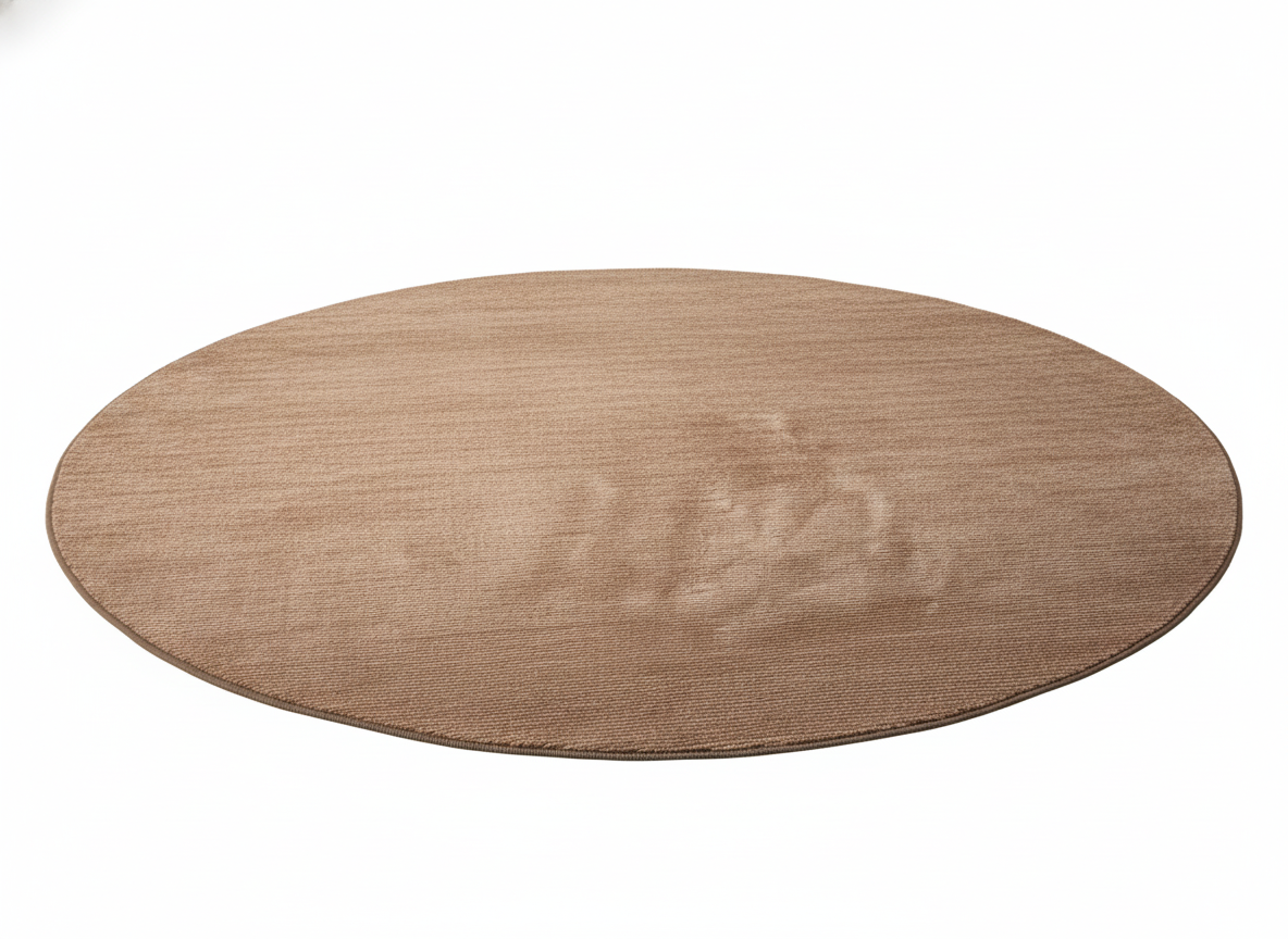 Japandi Style Handcrafted Round Rug