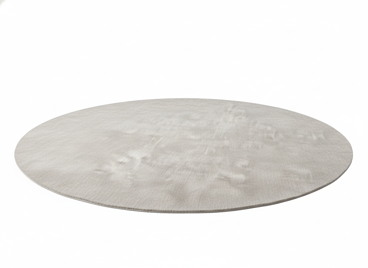 Wabi-Sabi Natural Tone Circular Wool Carpet