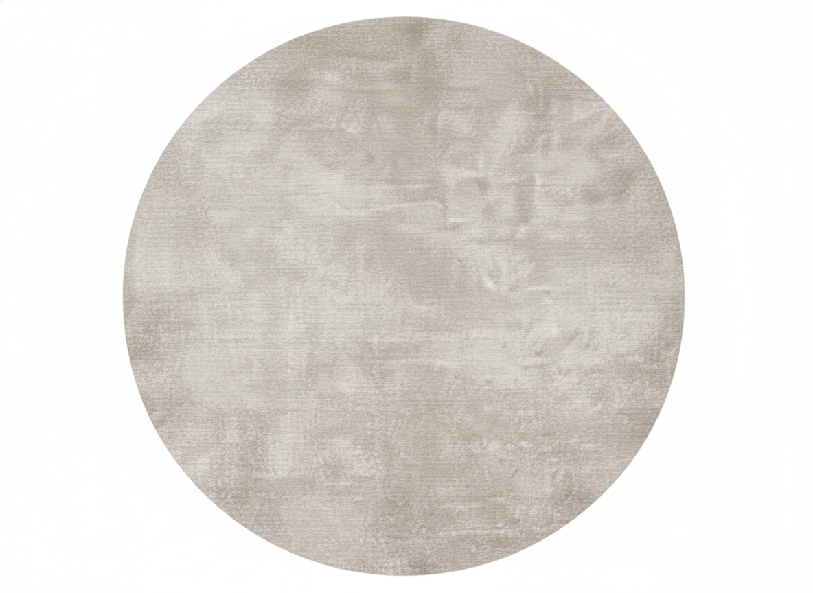 Wabi-Sabi Natural Tone Circular Wool Carpet