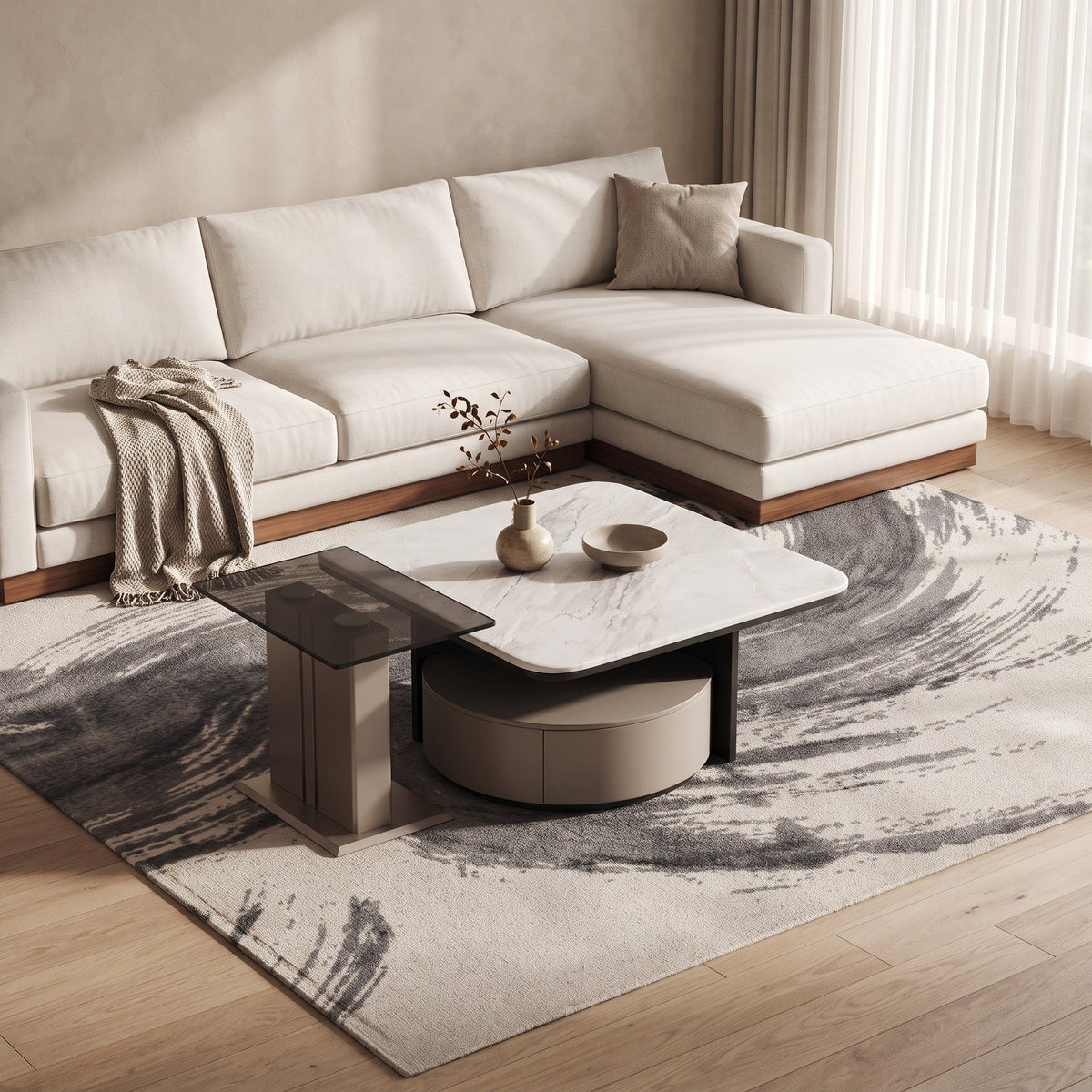 Salerno Coffee Table & TV Stand - Altera