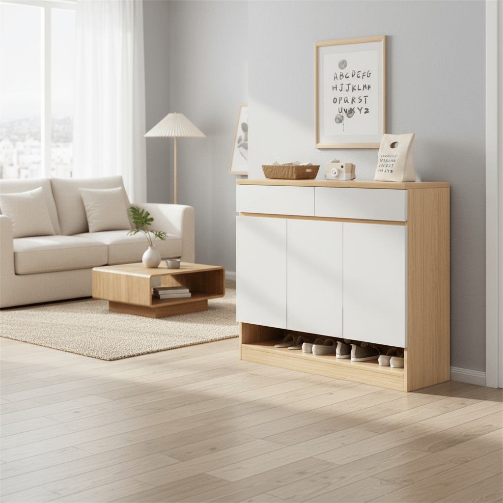 SC52 White Shoe Cabinet - Altera