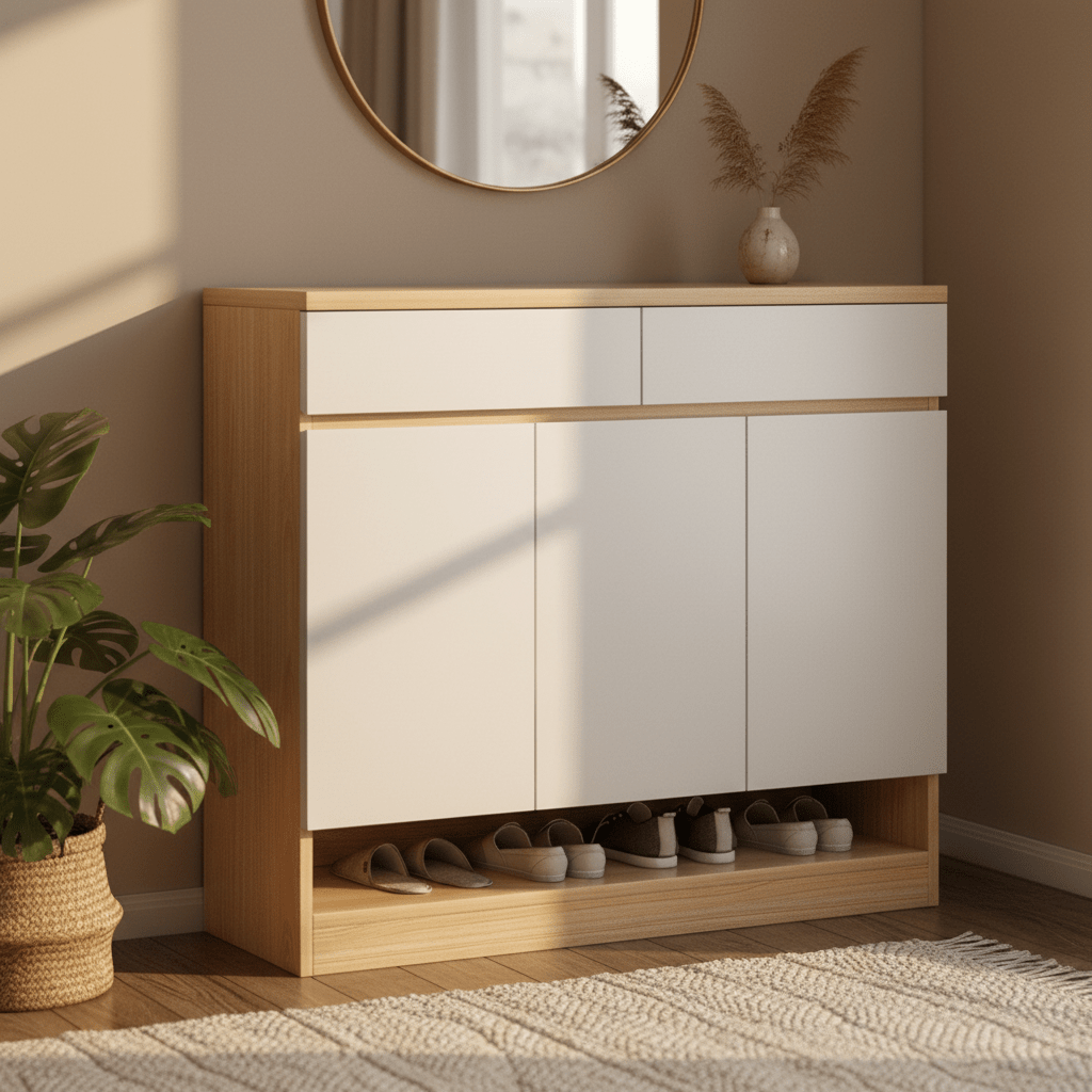 SC52 White Shoe Cabinet - Altera