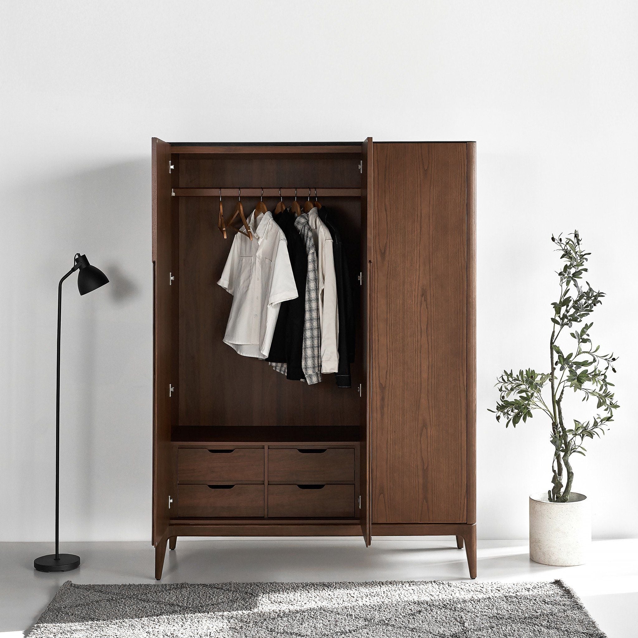 Scarlet European Ash Wood Wardrobe - Altera