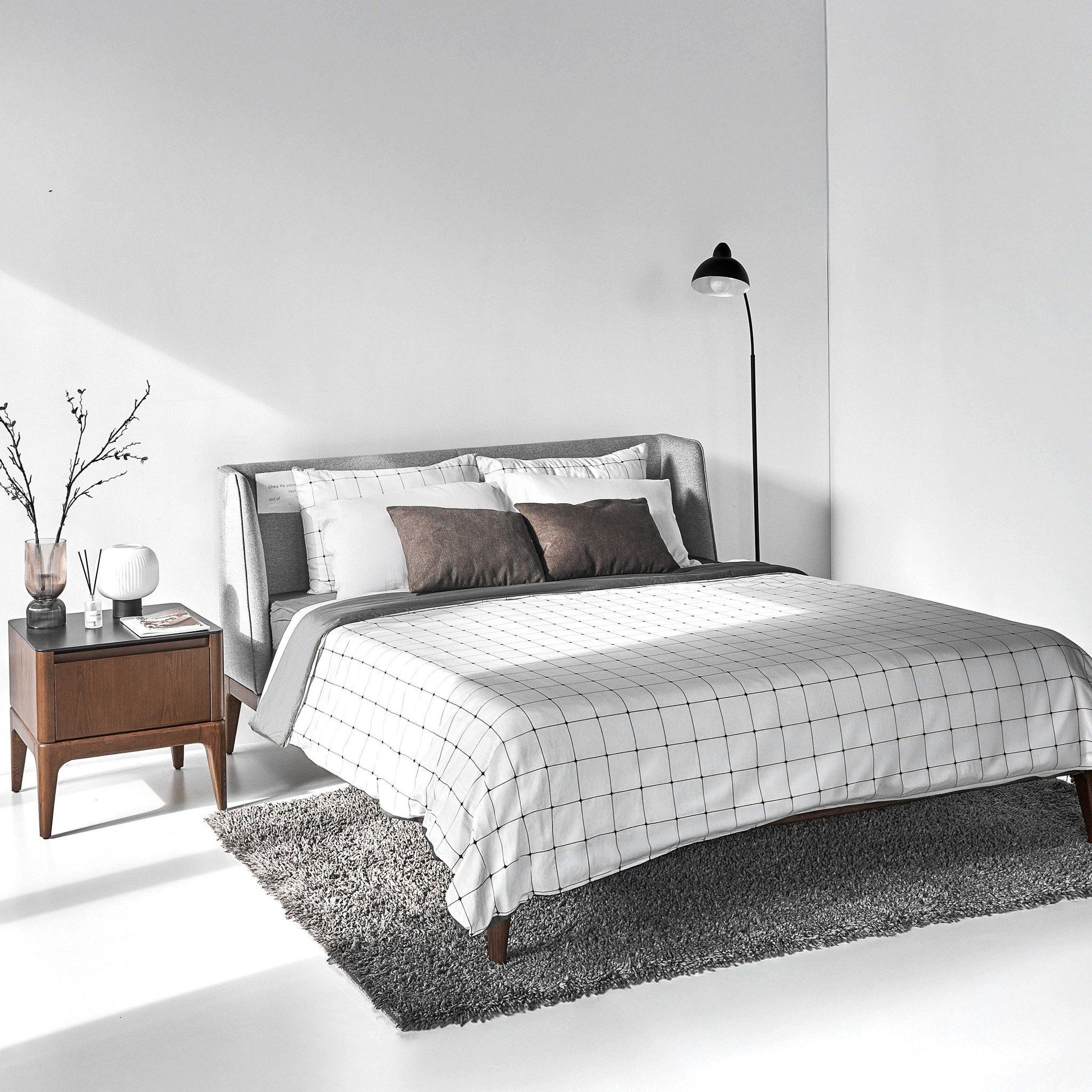 Scarlet Modern Ash Wood Nightstand - Altera