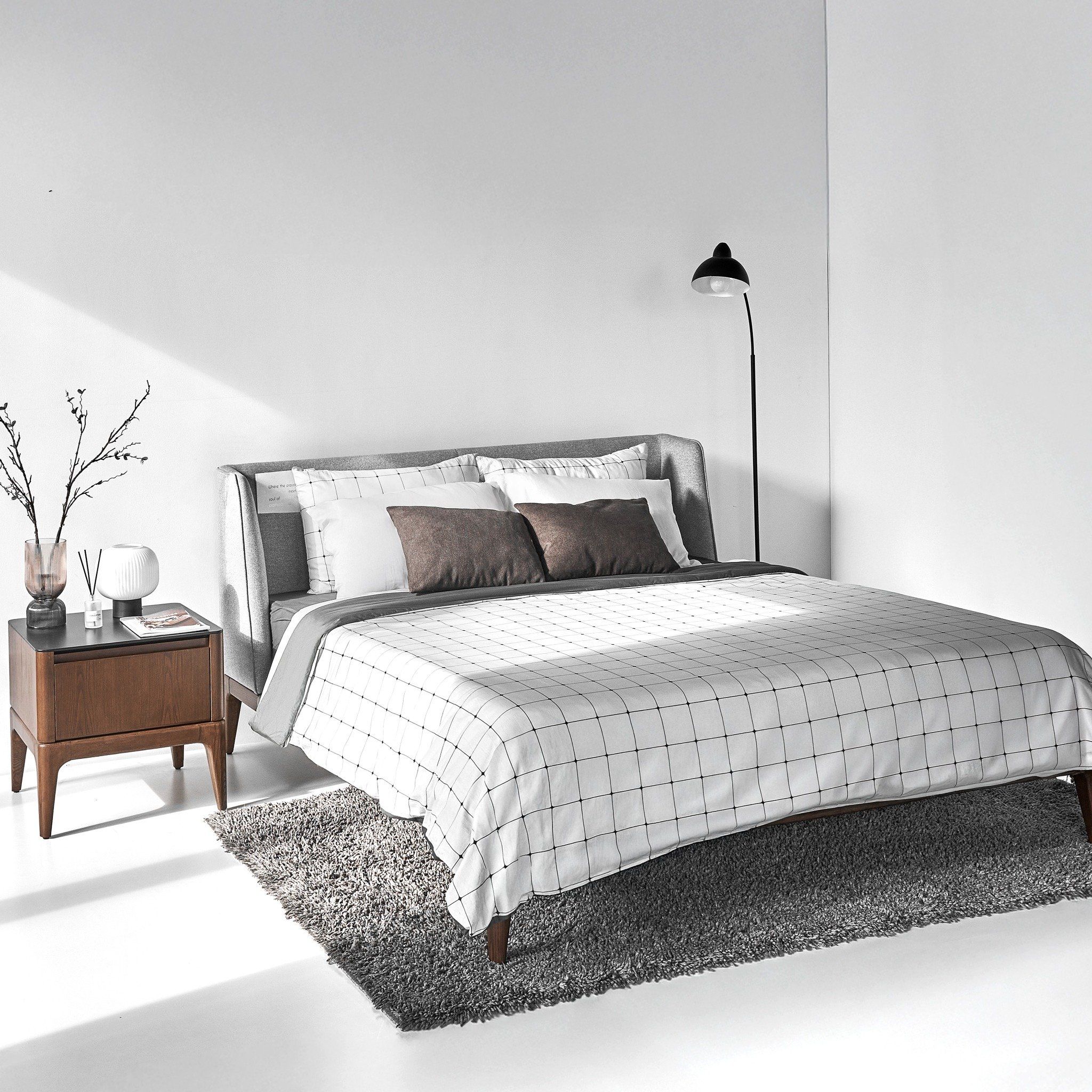 Scarlet Modern Ash Wood Nightstand - Altera