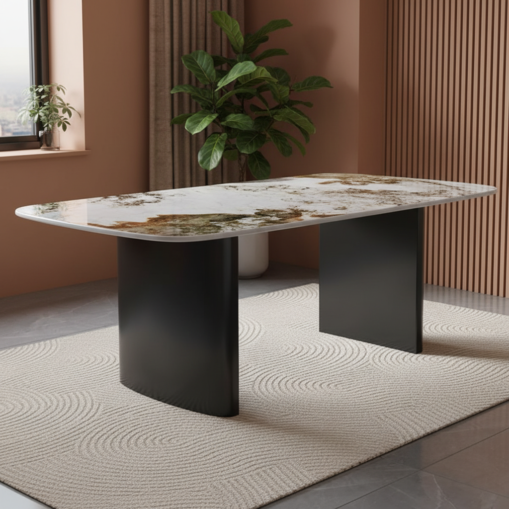 Varna Diamond Stone Dining Table