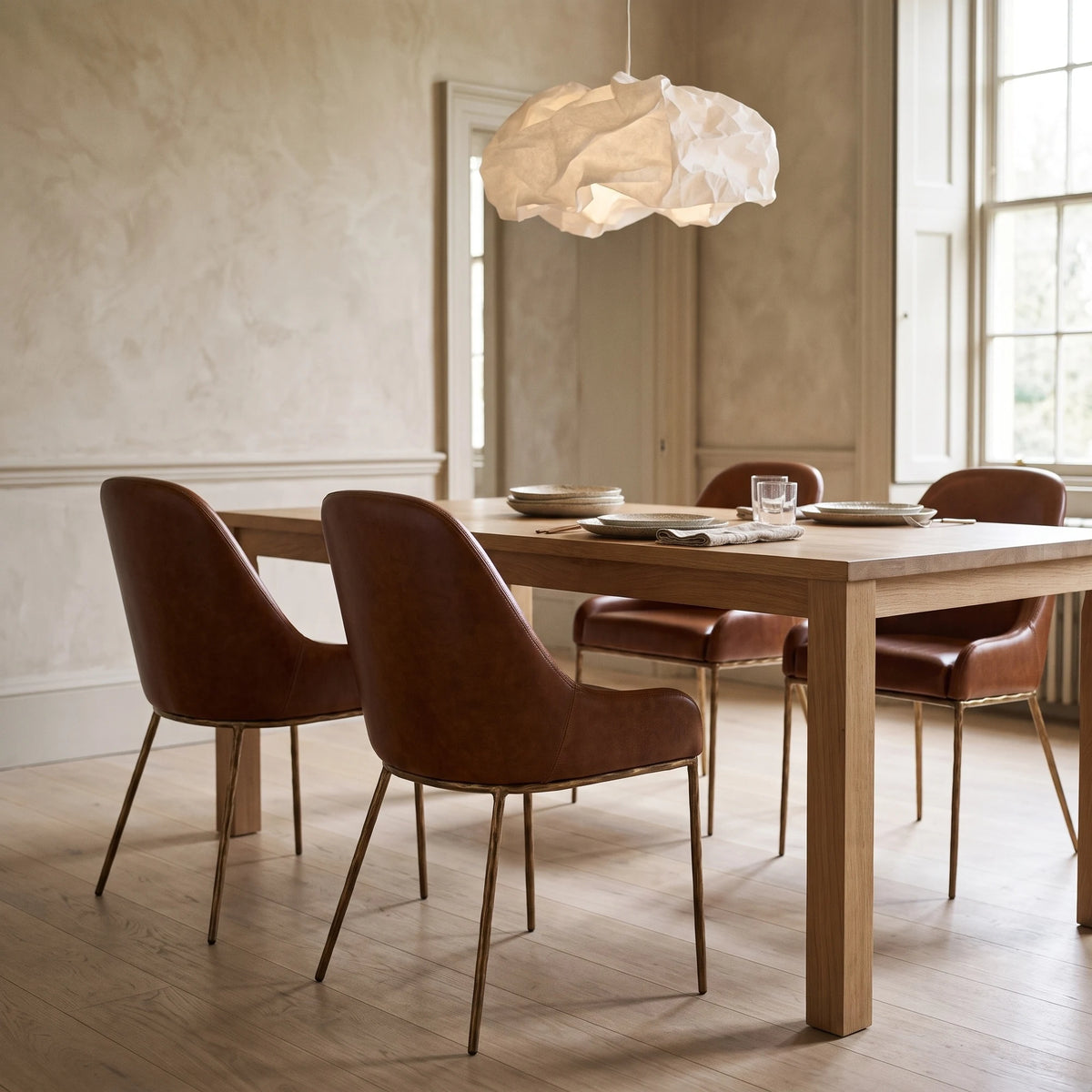 Segovia Leather Dining Chair in a room - Altera
