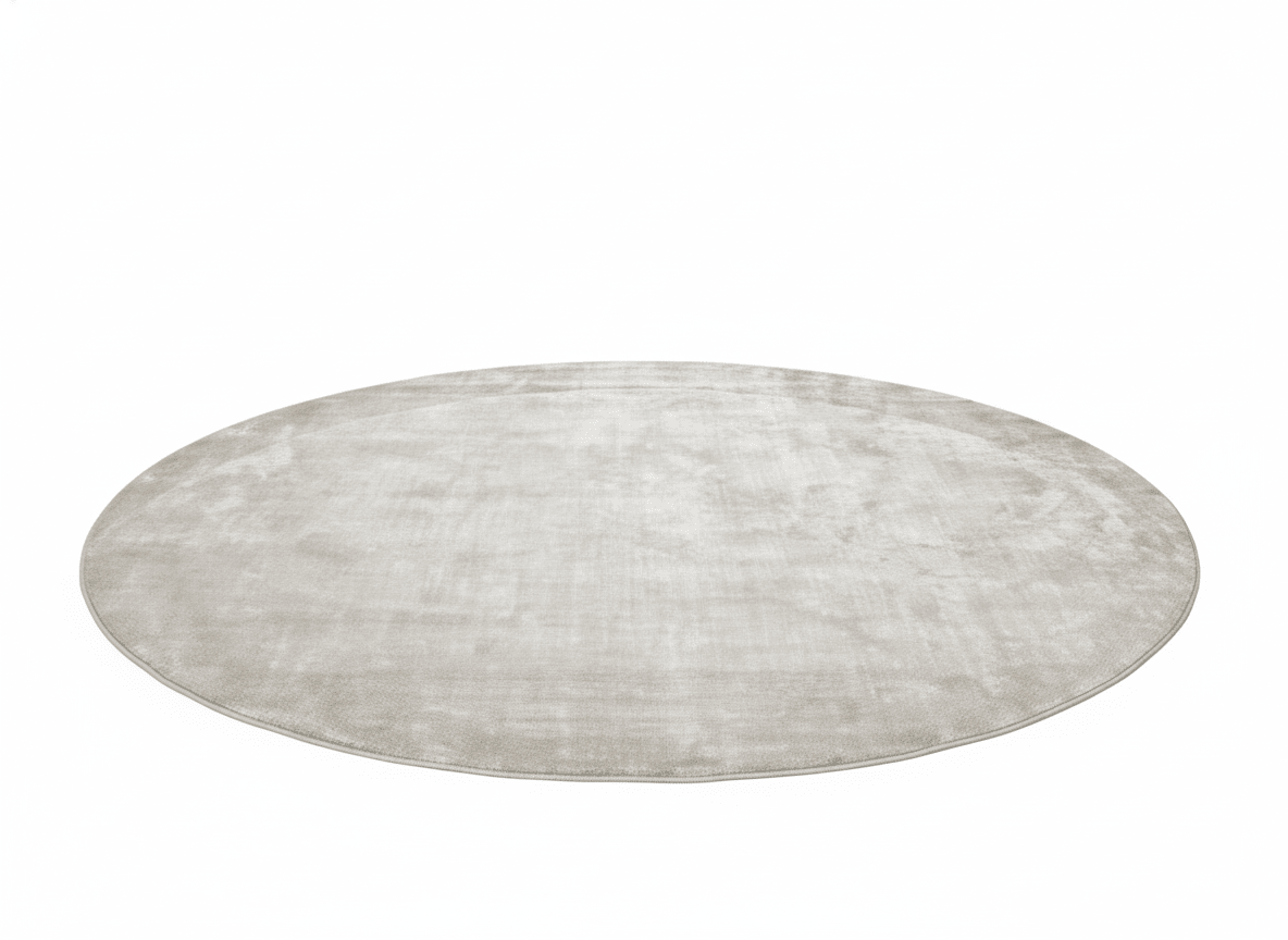 Serene Circle Bamboo Silk Area Rug - Altera