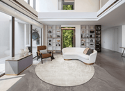 Serene Circle Bamboo Silk Area Rug - Altera