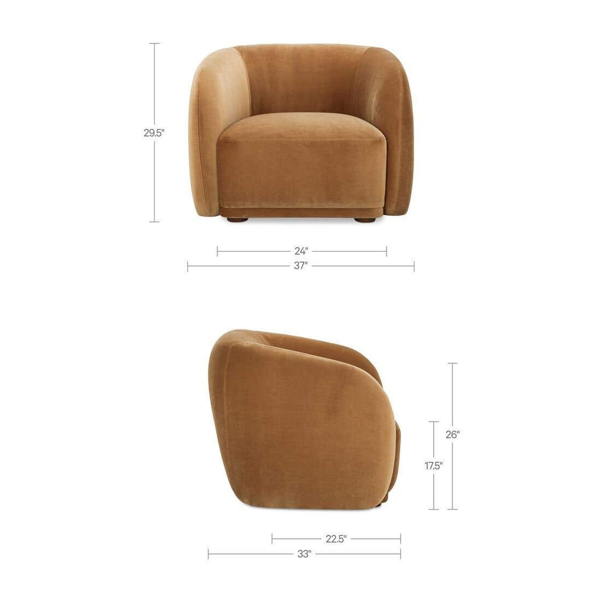 Accent Chair Only dimensions