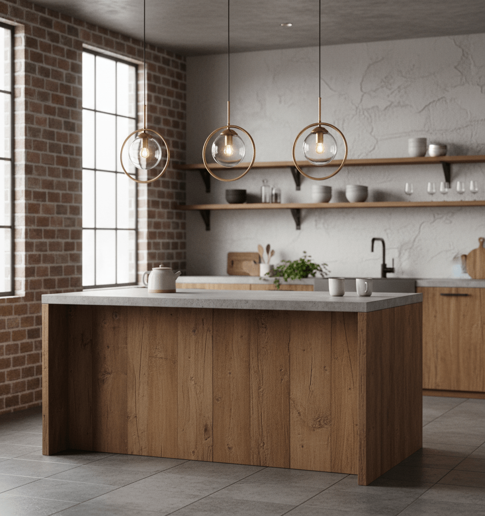 Set of Three Celestial Orb Brass Pendant Lamps - Altera