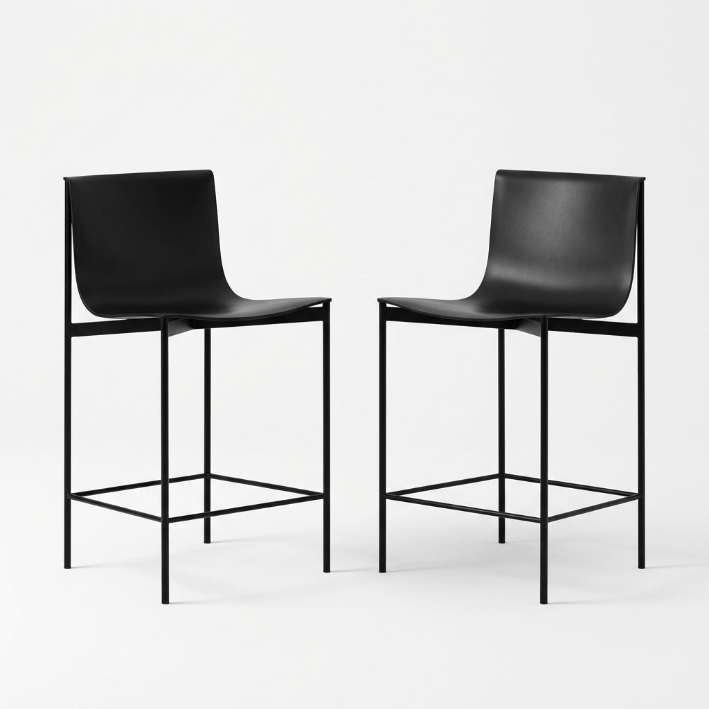Set of Two Alto Modern High - Back Bar Stools - Altera