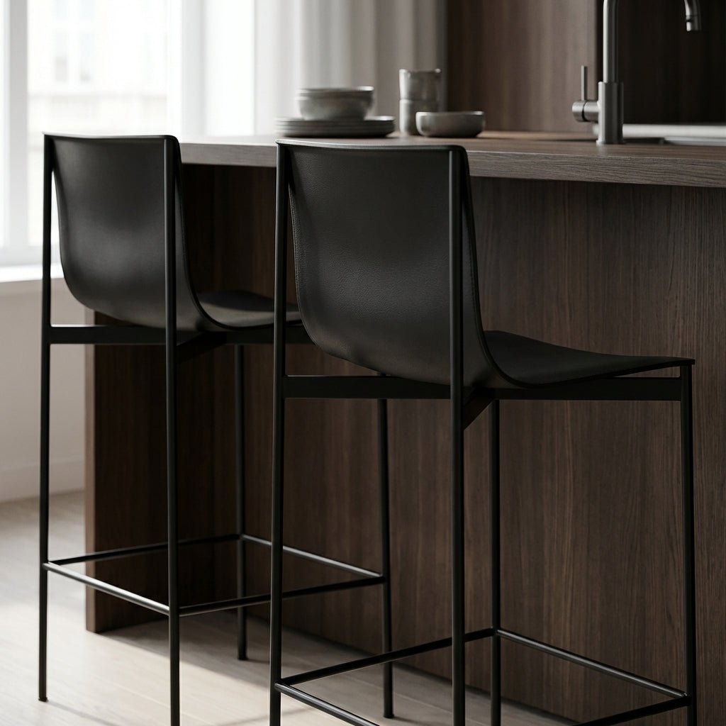 Set of Two Alto Modern High - Back Bar Stools - Altera
