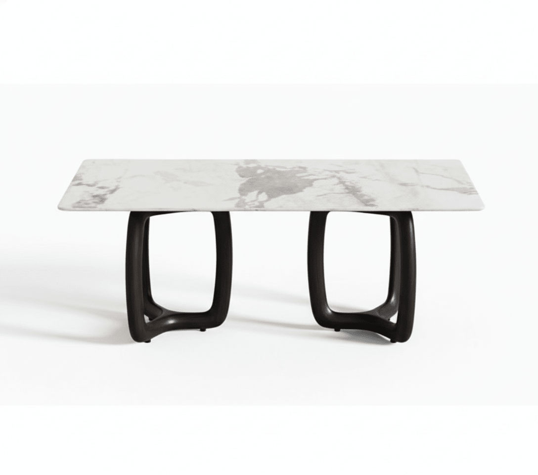 Smoky Black Ash Wood Dining Table - Altera