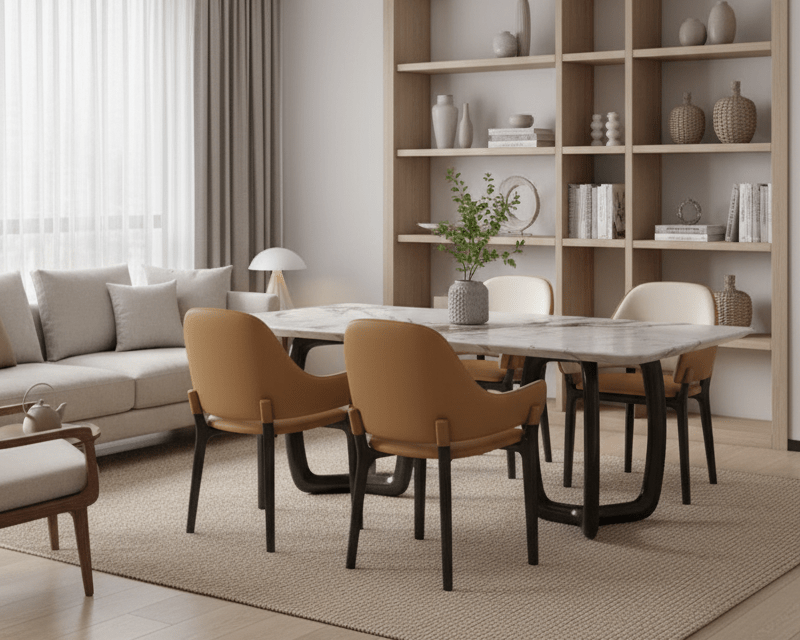 Smoky Black Ash Wood Dining Table - Altera