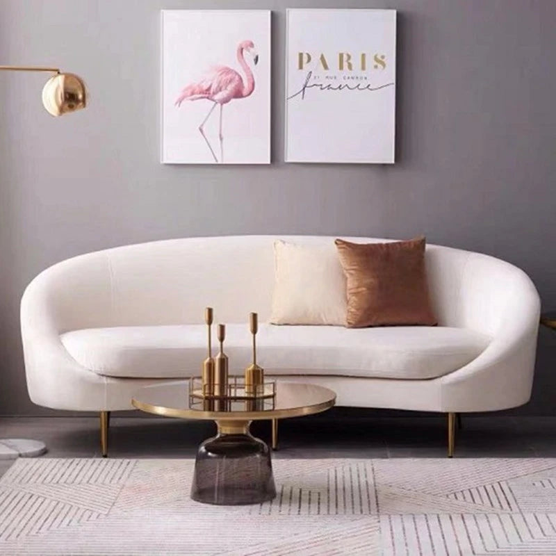 Modern Fabric Sofa V38 - Stylish Living Room Bench with Custom Options