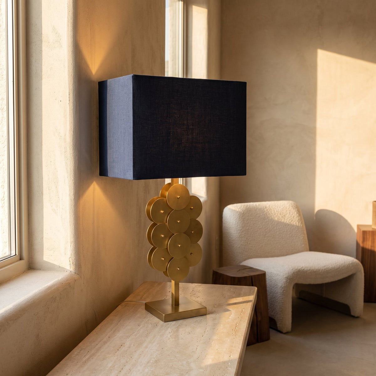 Solva Brass Disc Lamp - Altera