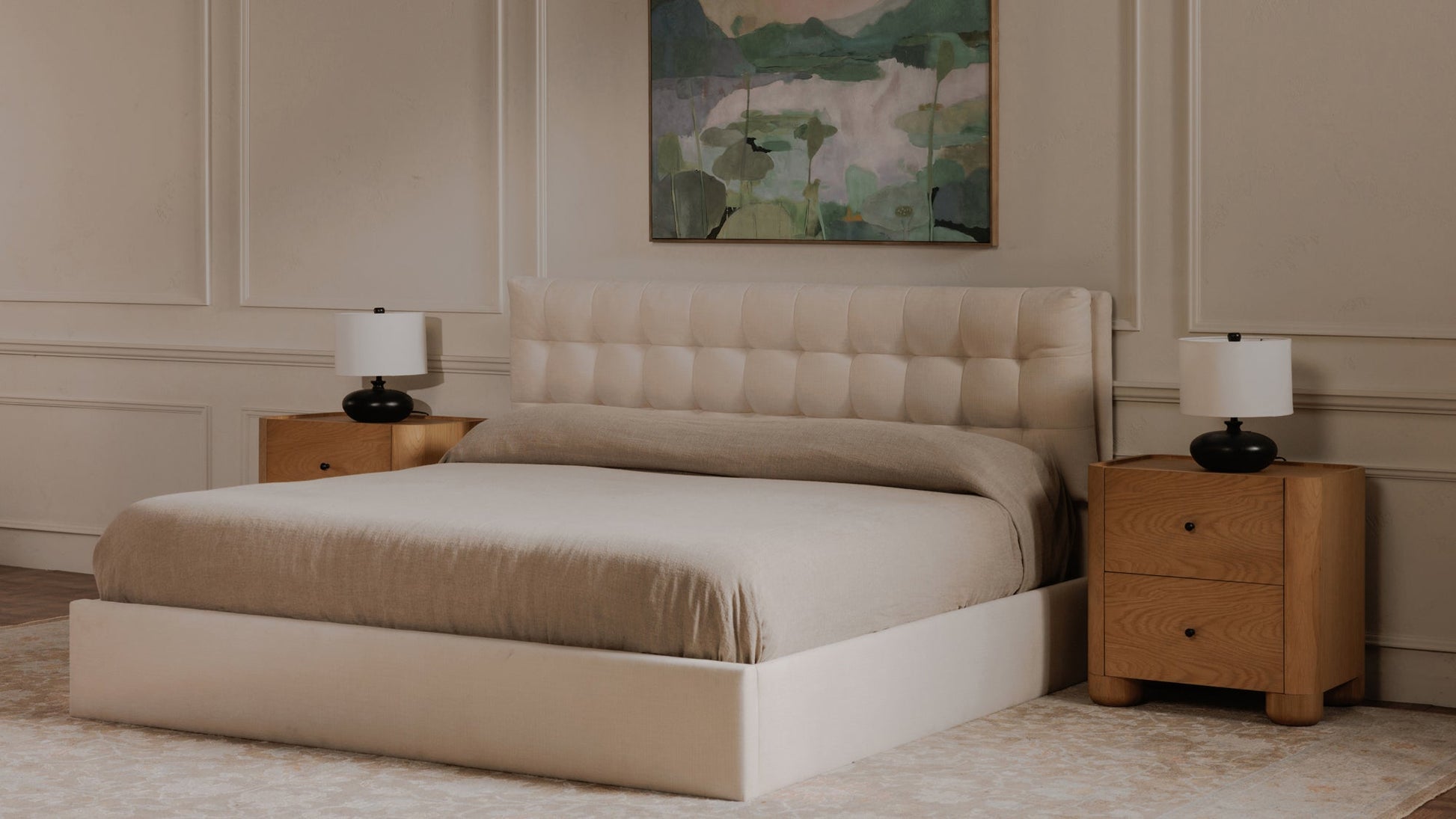 Dim Gray Sovereign Storage Bed Green / Queen / 0 Nightstands,Green / Queen / 1 Nightstand,Green / Queen / 2 Nightstands,Green / King / 0 Nightstands,Green / King / 1 Nightstand,Green / King / 2 Nightstands,Cream / Queen / 0 Nightstands,Cream / Queen / 1 Nightstand,Cream / Queen / 2 Nightstands,Cream / King / 0 Nightstands,Cream / King / 1 Nightstand,Cream / King / 2 Nightstands