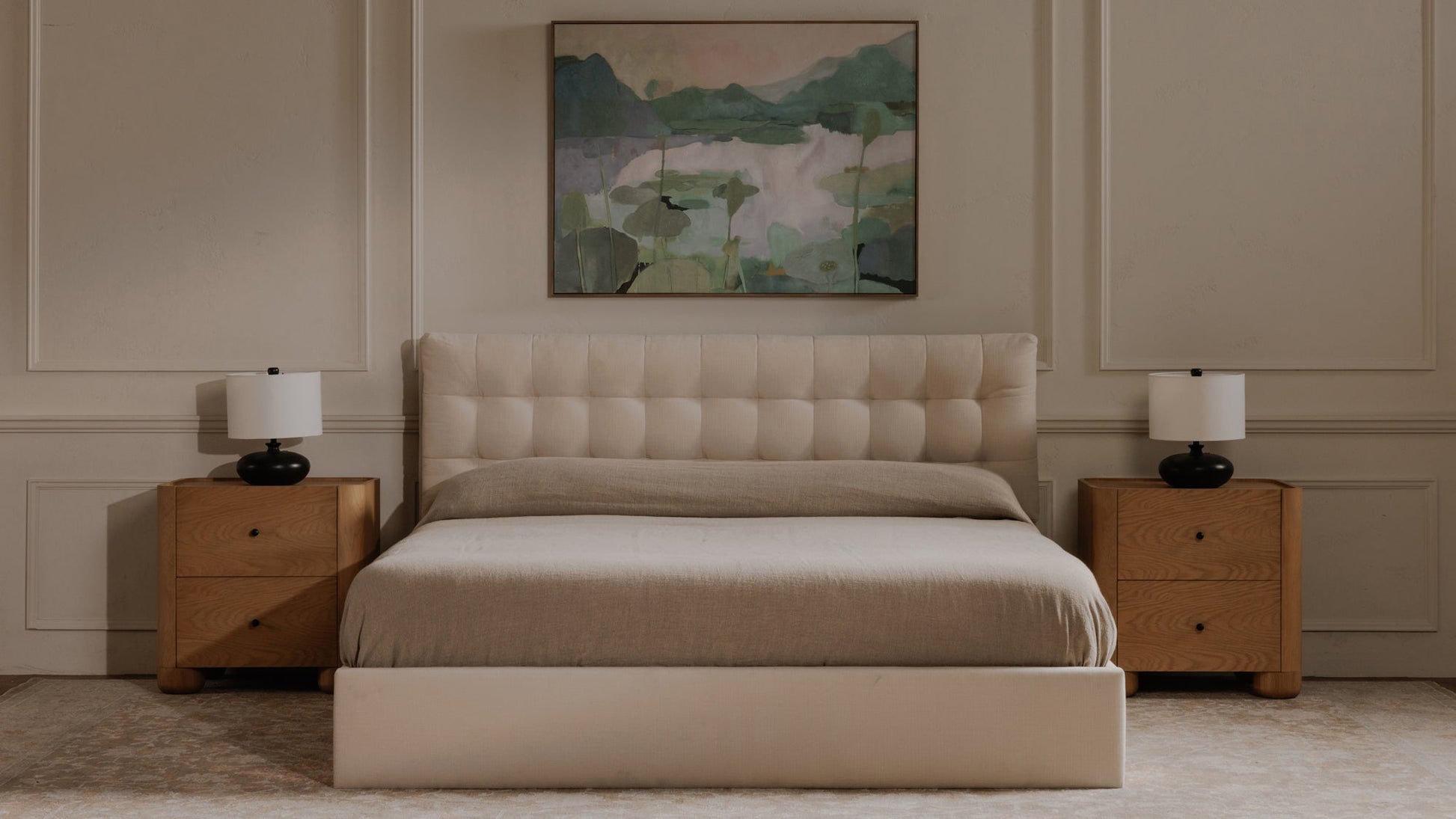 Dim Gray Sovereign Storage Bed Green / Queen / 0 Nightstands,Green / Queen / 1 Nightstand,Green / Queen / 2 Nightstands,Green / King / 0 Nightstands,Green / King / 1 Nightstand,Green / King / 2 Nightstands,Cream / Queen / 0 Nightstands,Cream / Queen / 1 Nightstand,Cream / Queen / 2 Nightstands,Cream / King / 0 Nightstands,Cream / King / 1 Nightstand,Cream / King / 2 Nightstands