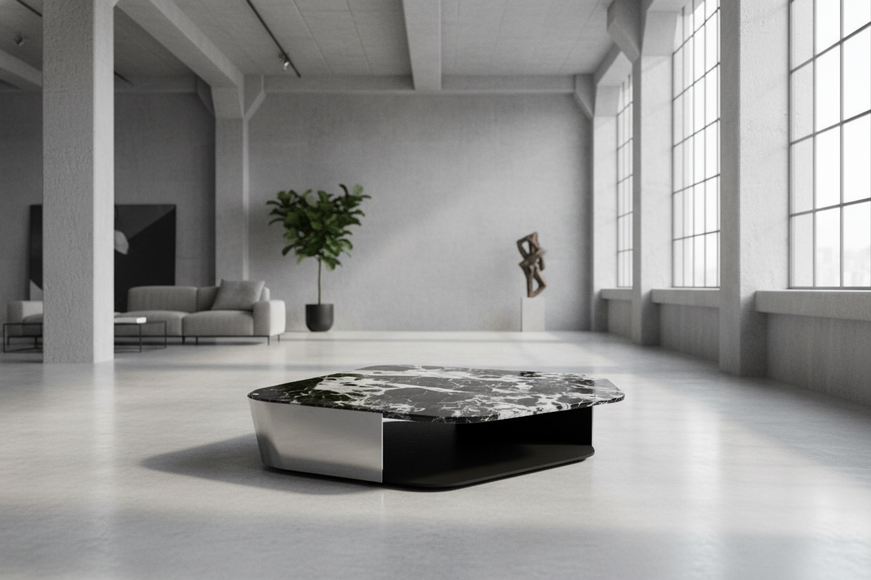 Nero Modernist Geometric Coffee Table