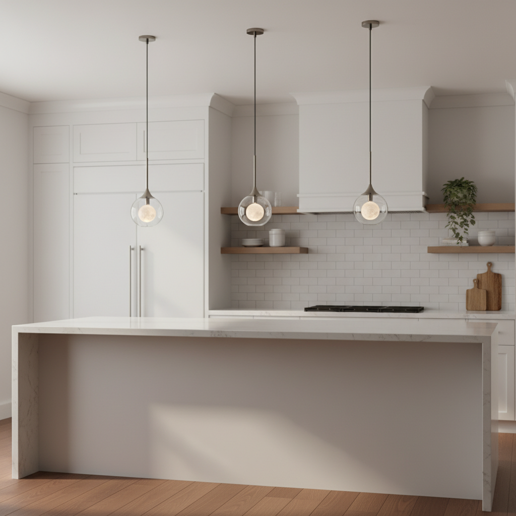 Crystal Orb Adjustable Pendant Lamp