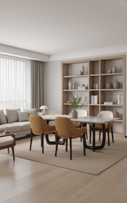 Smoky Black Ash Wood Dining Set