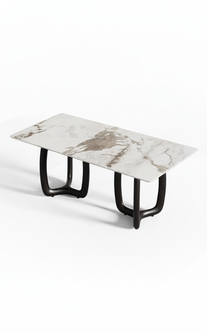 Smoky Black Ash Wood Dining Set