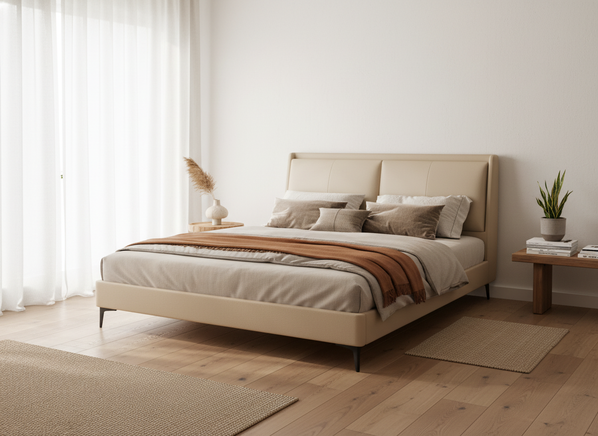 Vienna Minimalist Upholstered Bed