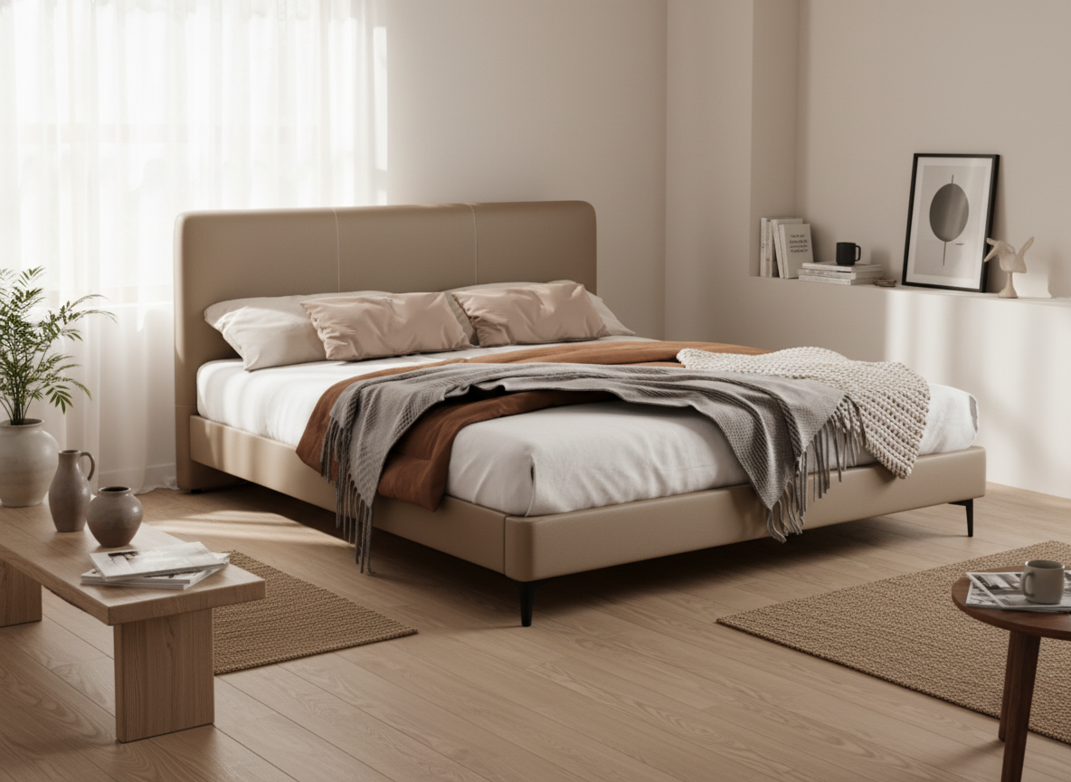 Verona King-Sized Modern Platform Bed
