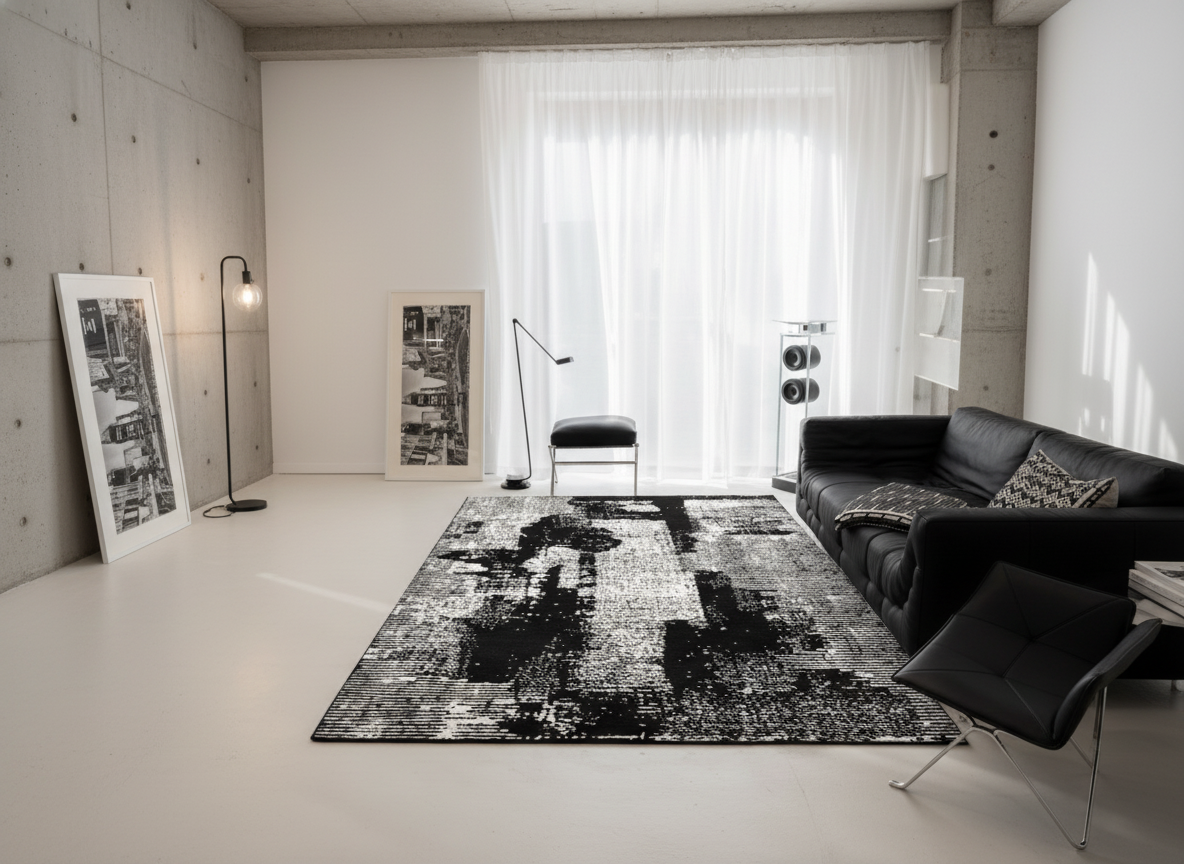 Urban Ink Distressed Woven Carpet