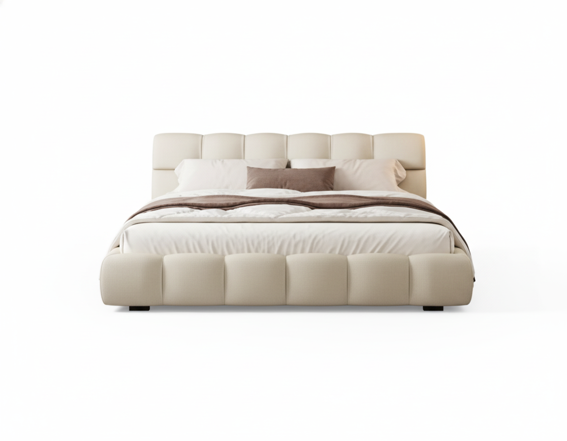 Modern Low-Profile Tufted Bed