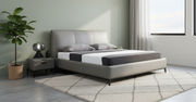Melbourne Grey Leather King Bed