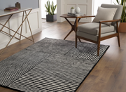 Monochrome Linear Block Rug