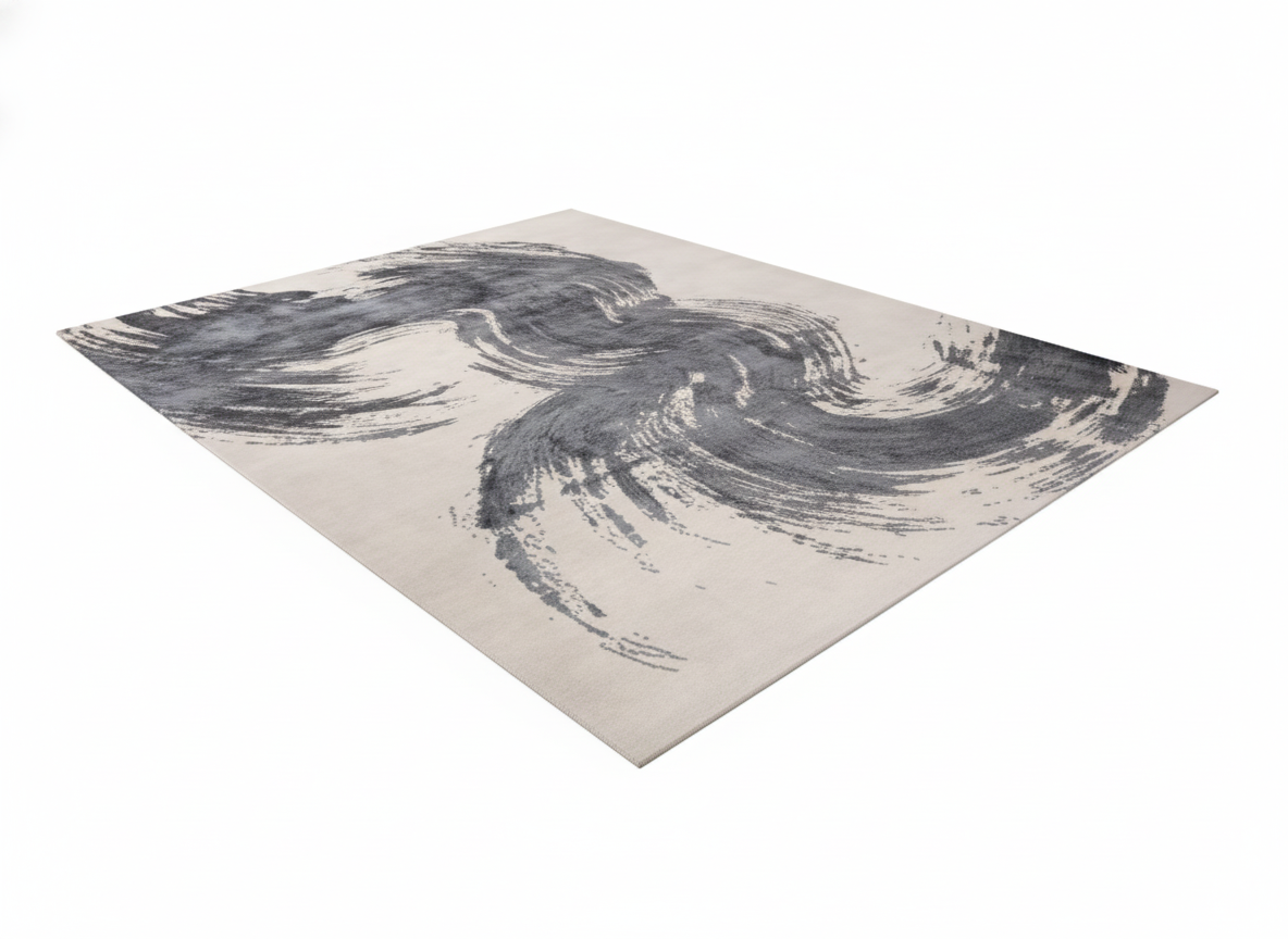 Calligraphy Brushstroke Modern Carpet