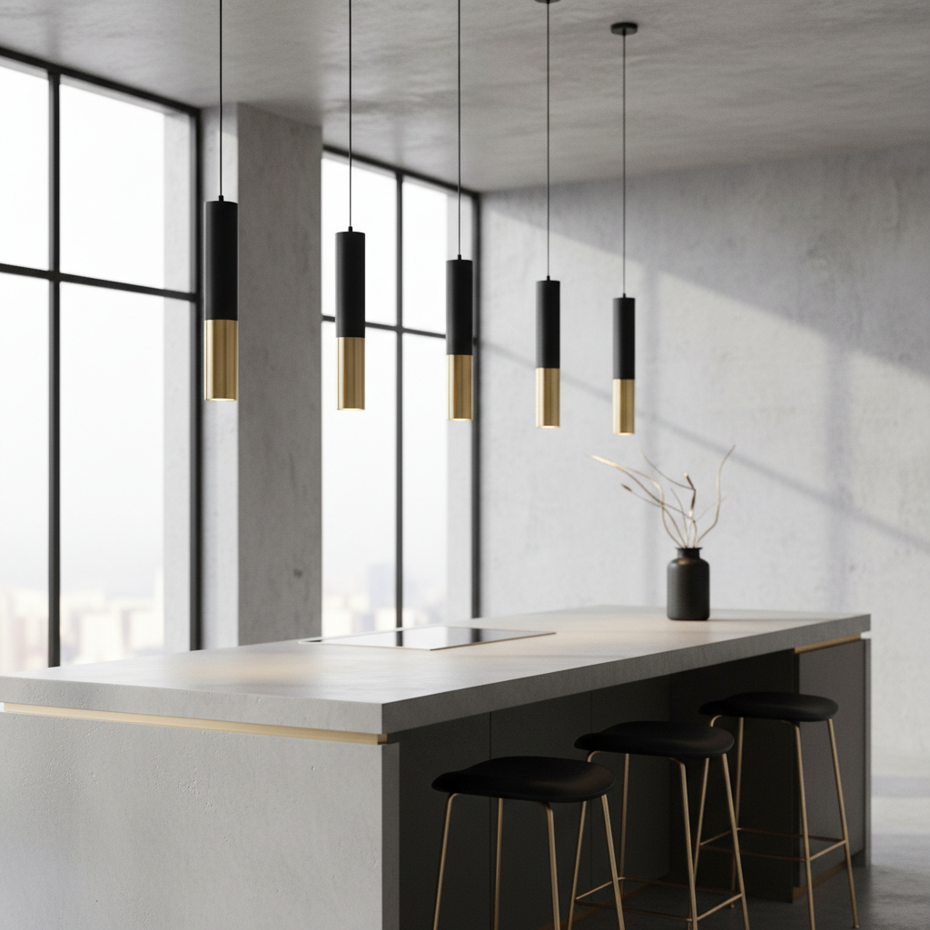 Stellan Two-Tone Tube Pendant