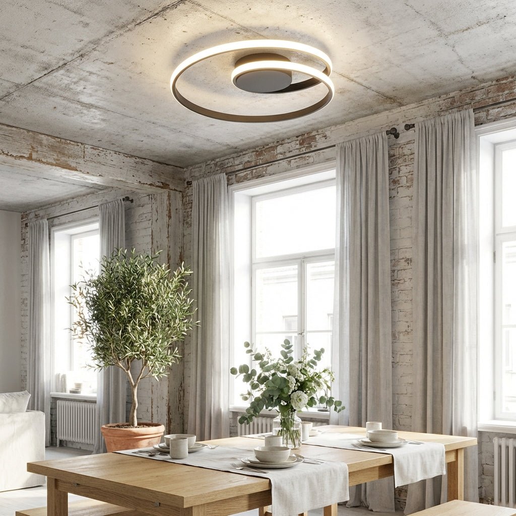 The Haag Spiral Ceiling Light Black