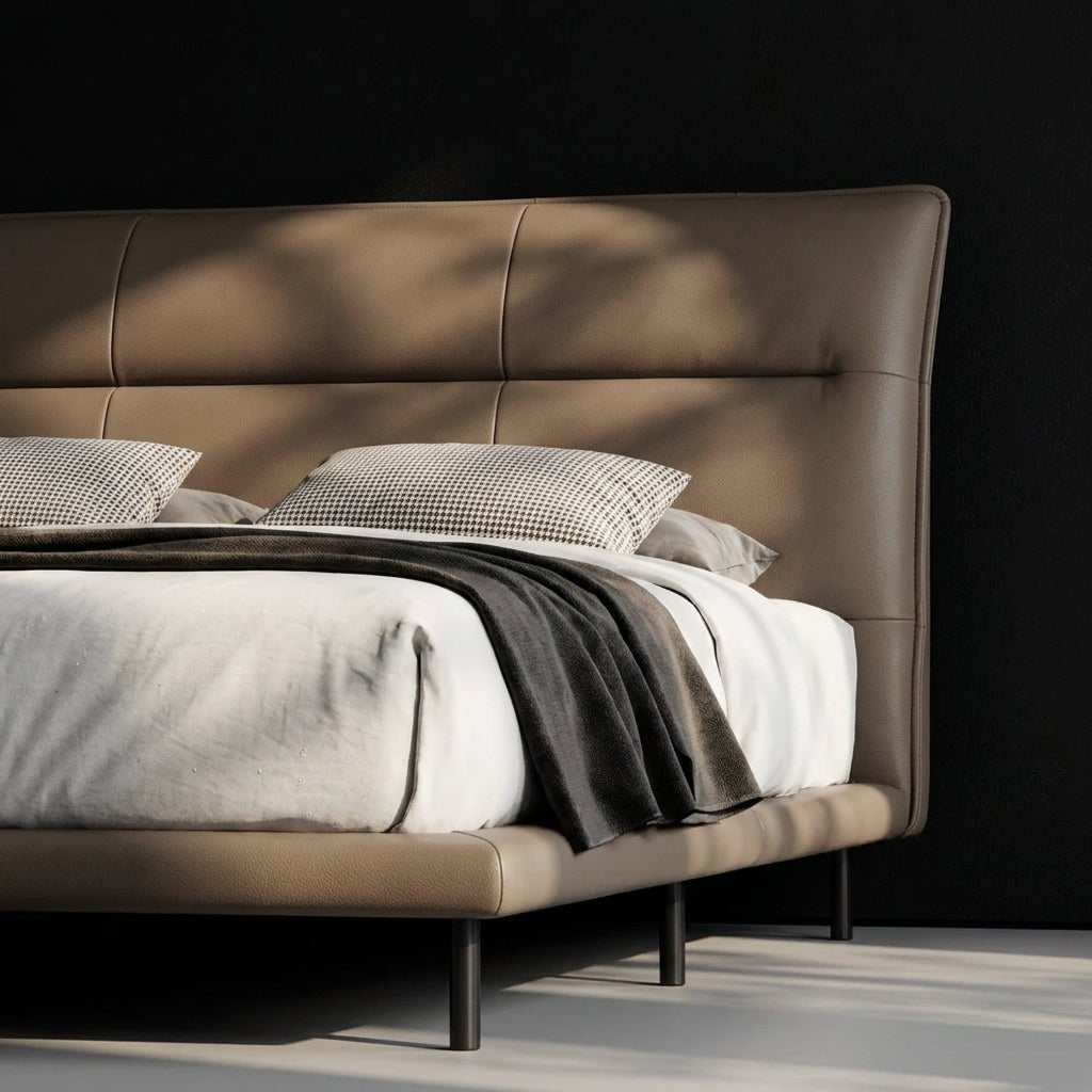 The Hudson Leather King Bed - Altera