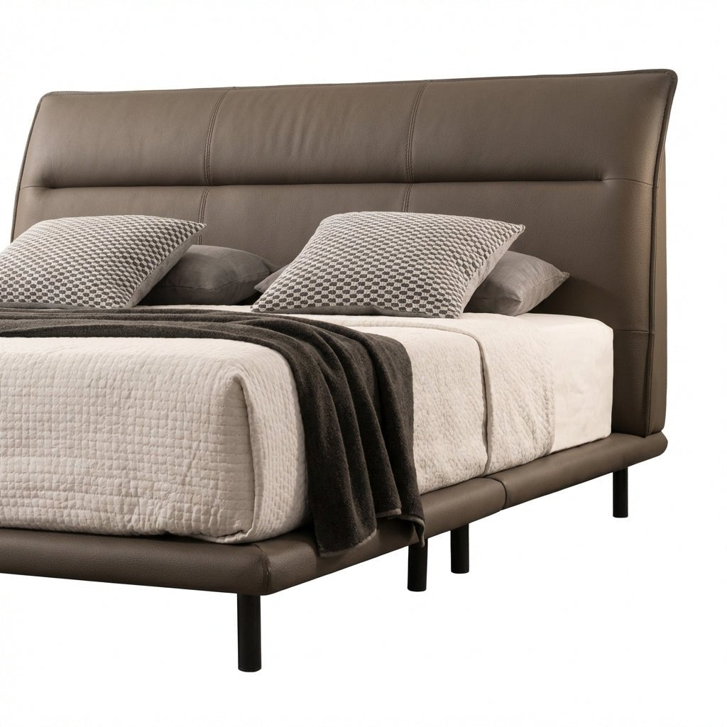 The Hudson Leather King Bed - Altera