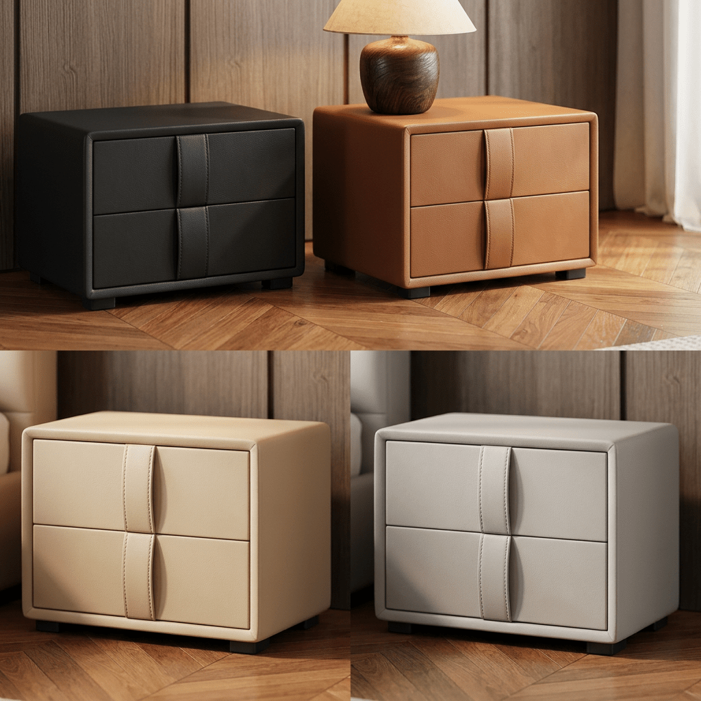 The Leo Contemporary Eco - Leather Platform Bed - Altera