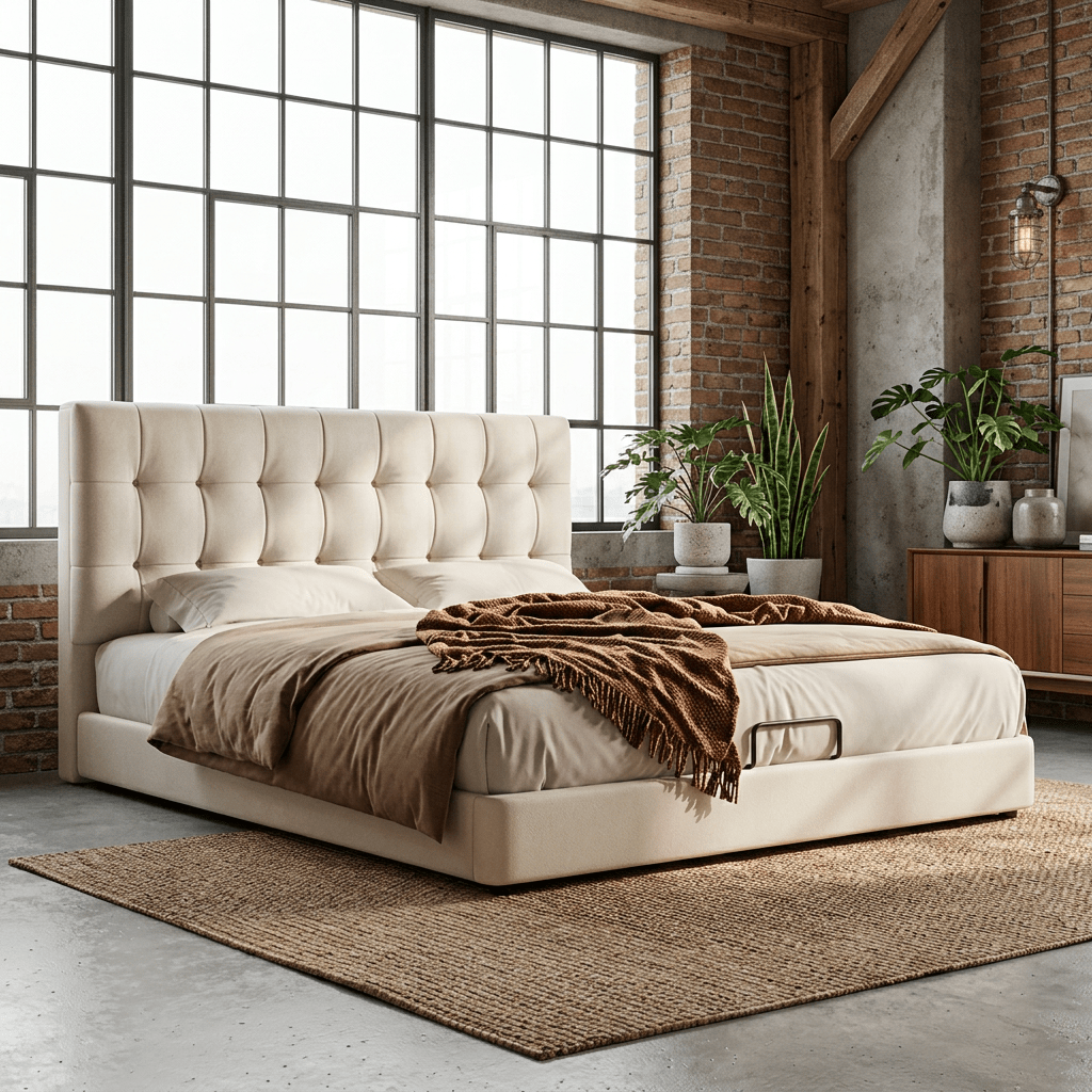 The Leo Contemporary Eco - Leather Platform Bed - Altera