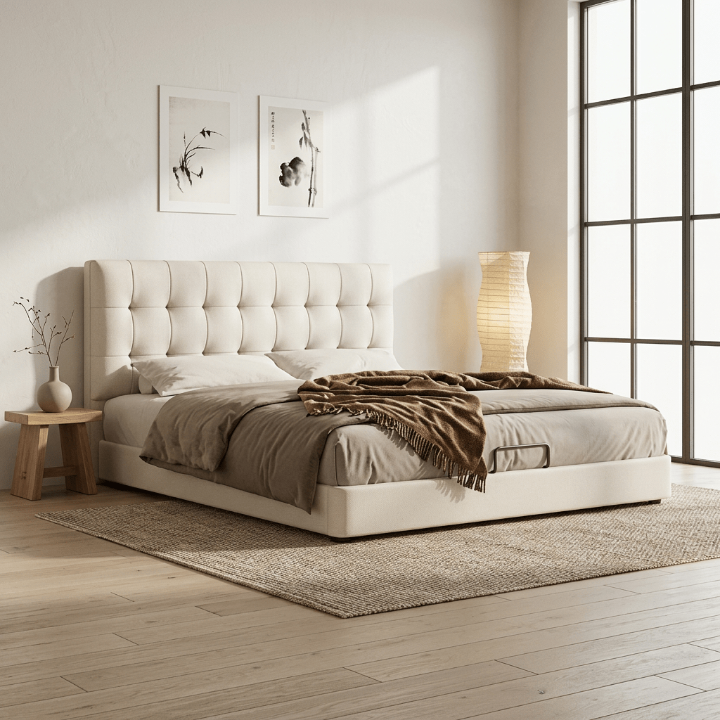 The Leo Contemporary Eco - Leather Platform Bed - Altera