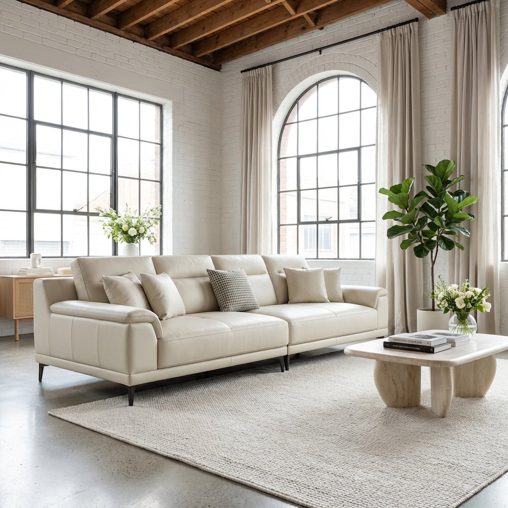 The Ondine Scratch - Resistant Leather Sofa - Altera