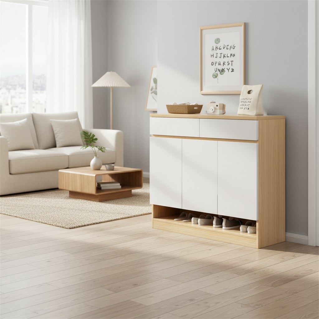 SC52 White Shoe Cabinet