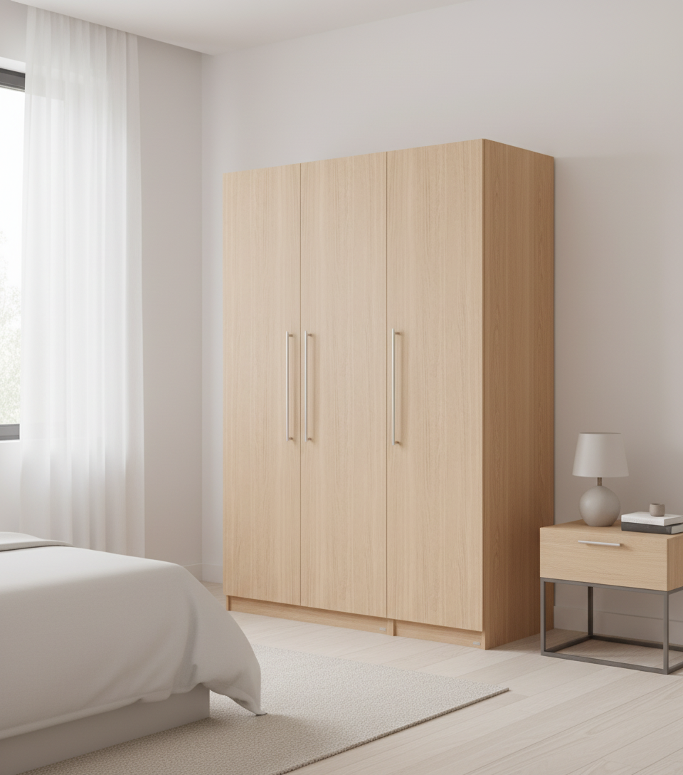 Vienna 201 Three-Door Wooden Wardrobe