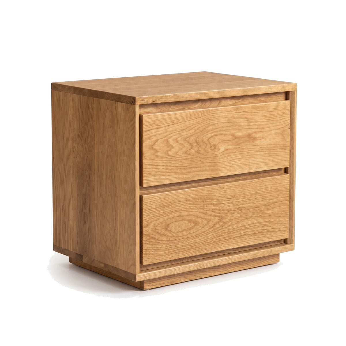 Timberton Nightstand in White Oak on white