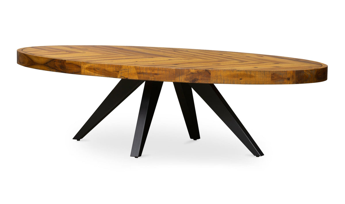 Perugia Coffee Table in Amber — three-quarter view