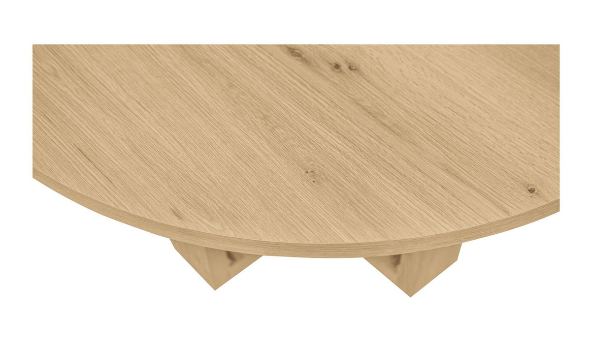 Helston Dining Table in Rustic Oak, oak veneer detail, view 2