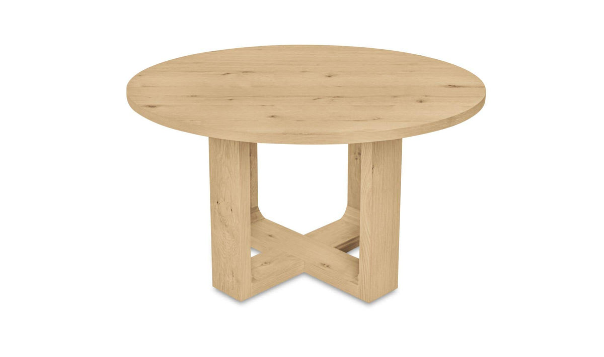 Helston Dining Table in Rustic Oak, oak veneer, 54" × 54"